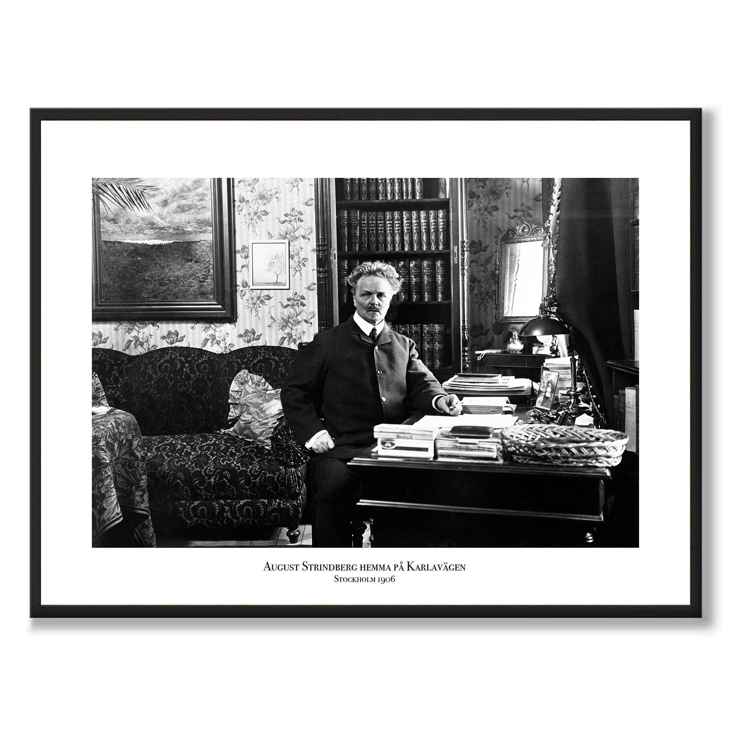 Poster fotografi August Strindberg stockholm