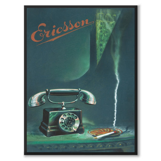 Poster reklamaffisch LM Ericsson 1929 art deco