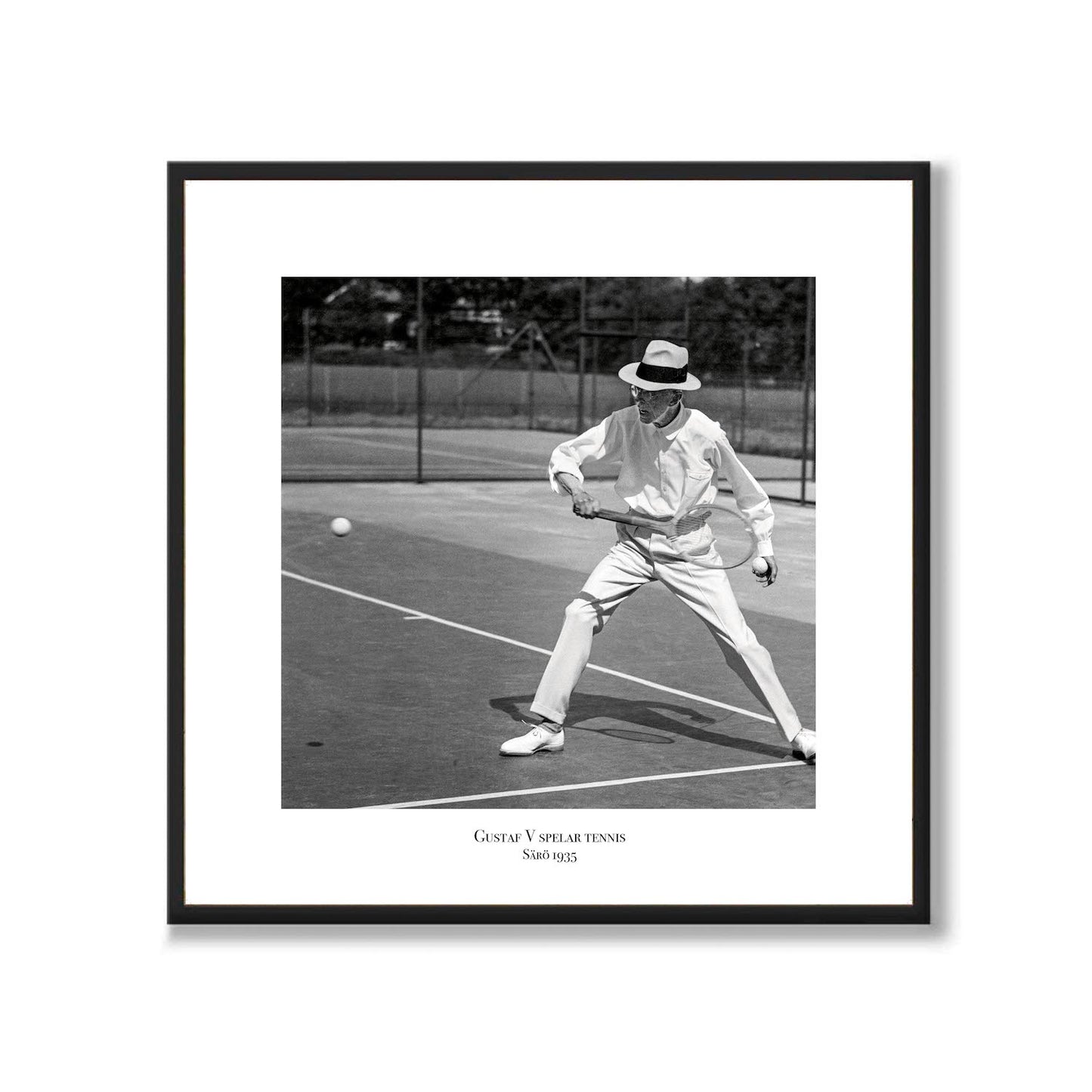 Gustaf V spelar tennis