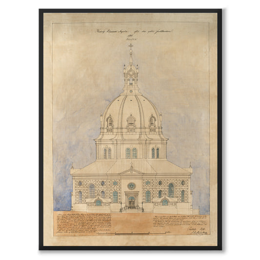 Poster med Hedvig eleonora kyrka östermalmskyrkan östermalm stockholm