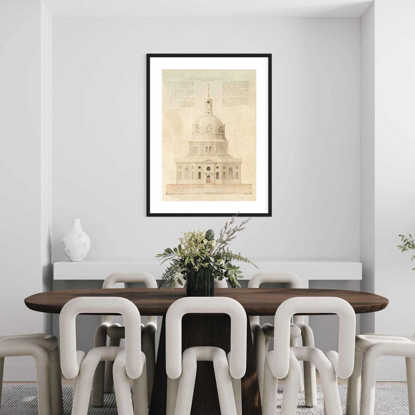 Poster med Hedvig eleonora kyrka östermalmskyrkan östermalm stockholm