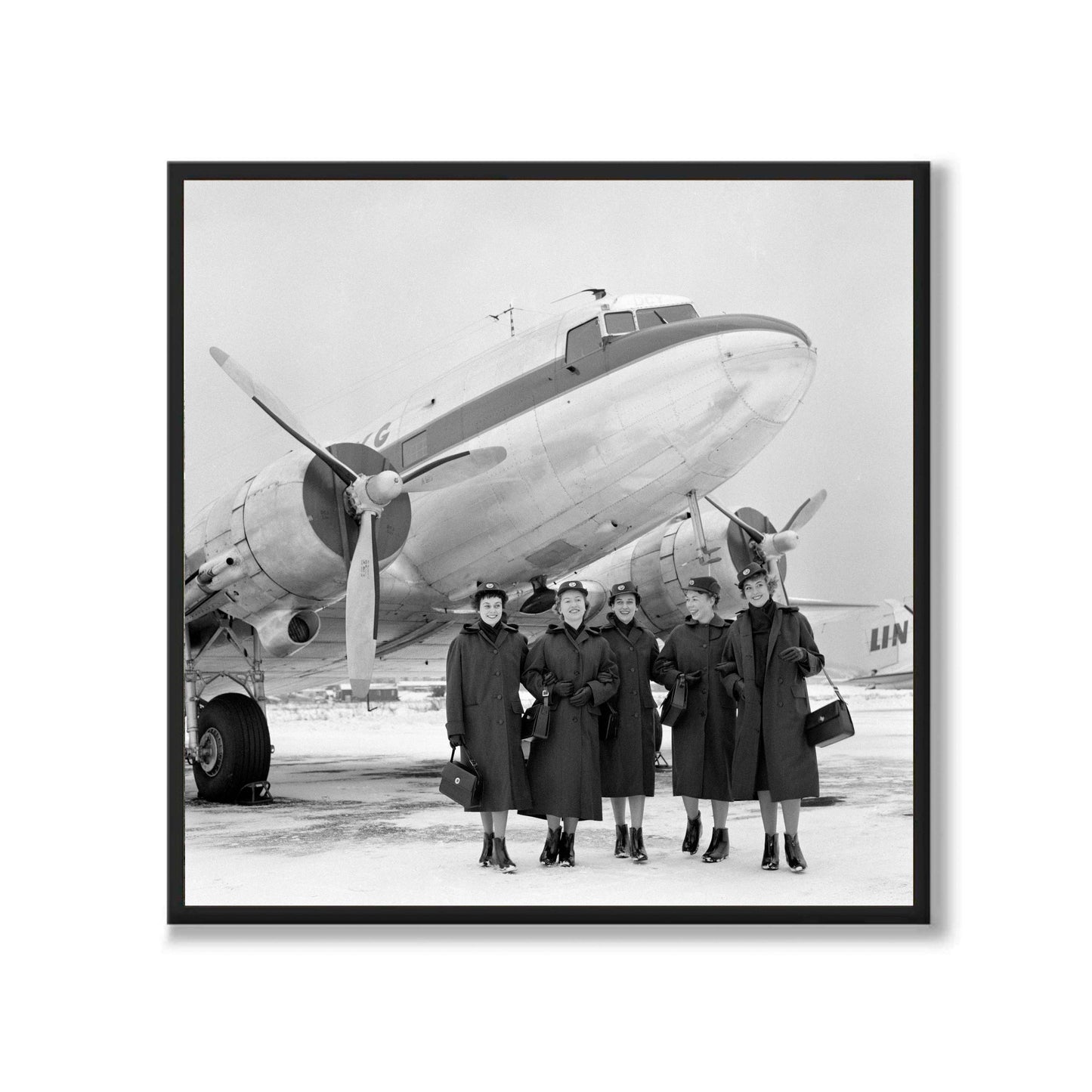 Poster fotografi Linjeflyg SAS Stockholm 1950-tal