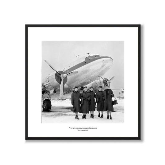 Poster fotografi Linjeflyg SAS Stockholm 1950-tal