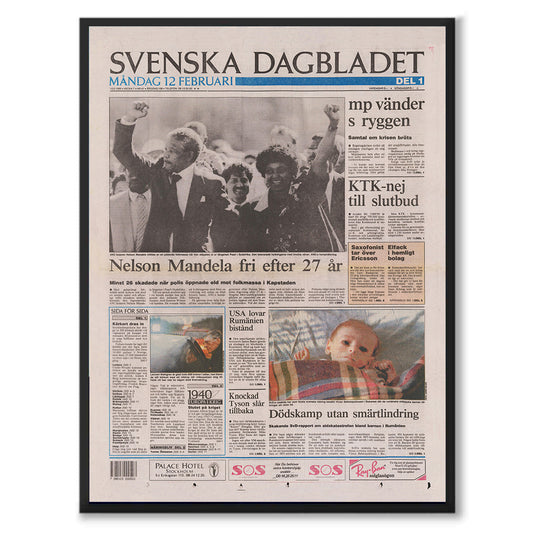 Poster Nelson Mandela friges fri fängelse Sydafrika apartheid