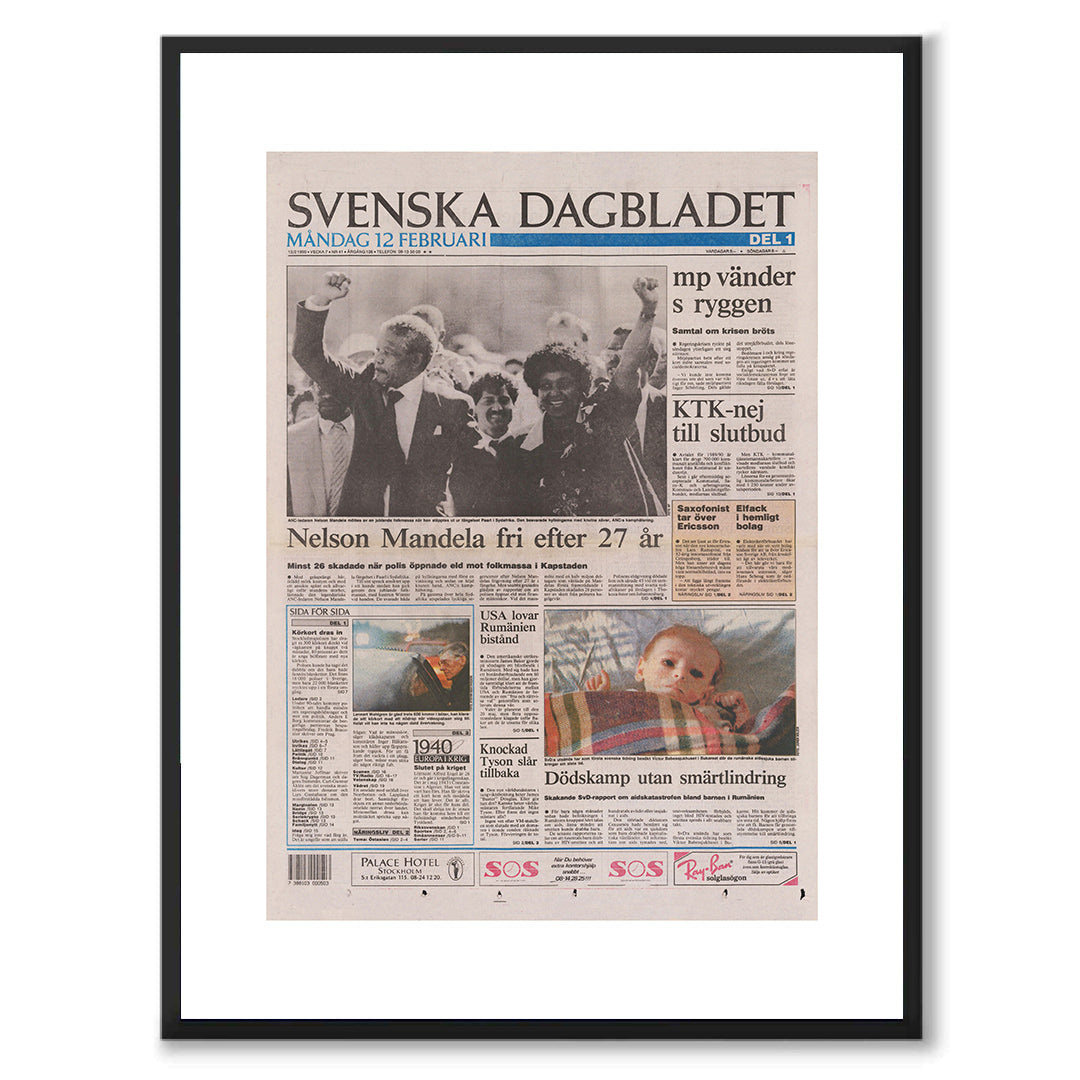 Poster Nelson Mandela friges fri fängelse Sydafrika apartheid