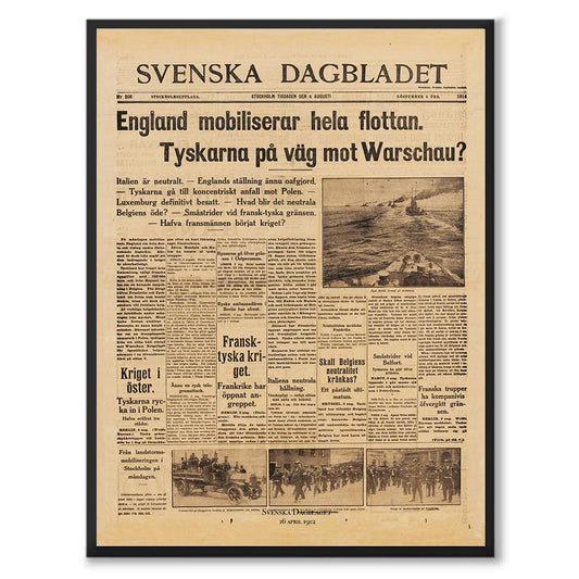 Poster första världskrigets utbrott 1914