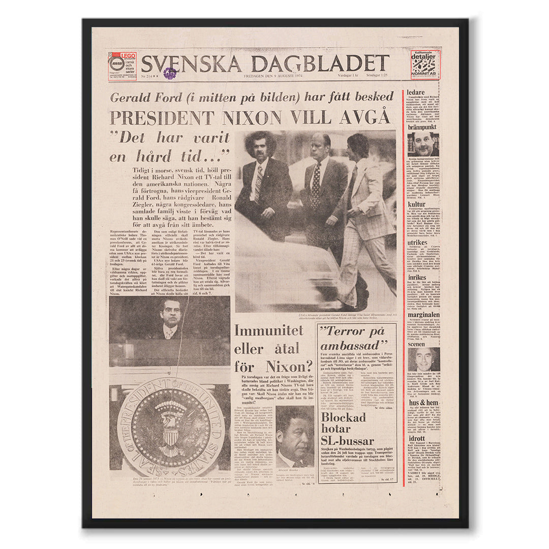 Poster watergateskandalen Nixon 1974 watergate