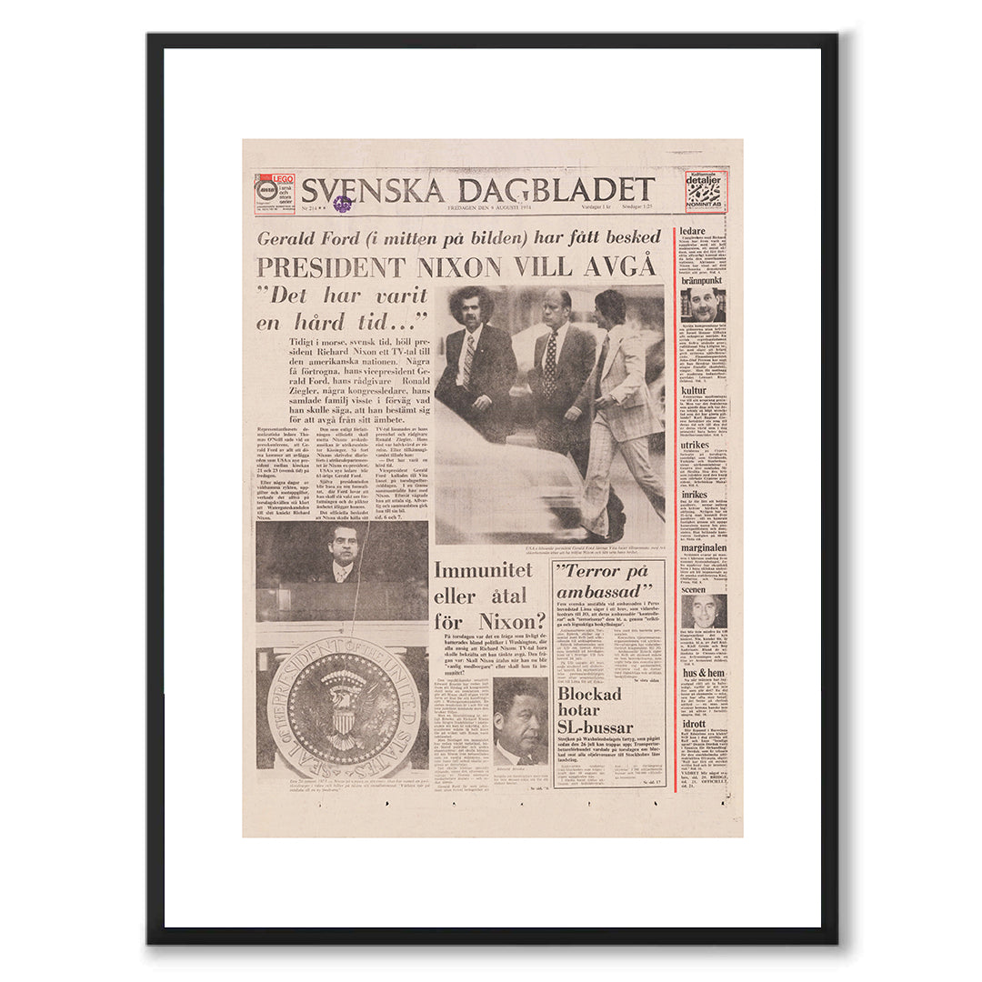 Poster watergateskandalen Nixon 1974 watergate