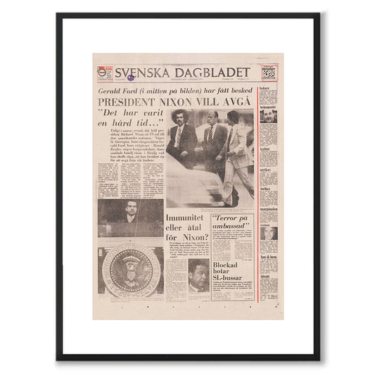 Poster watergateskandalen Nixon 1974 watergate