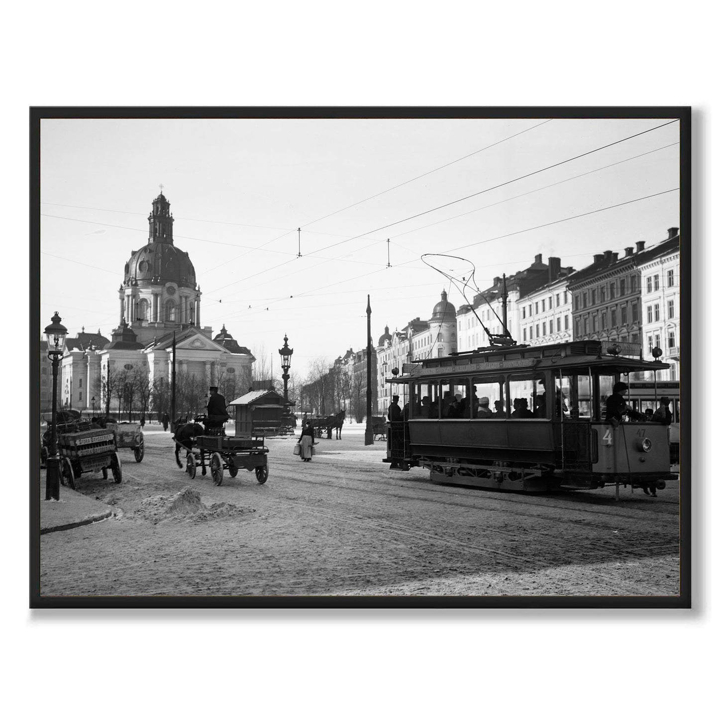 Poster fotografi sekelskifte Stockholm Odenplan 1908 Vasastan vasastaden