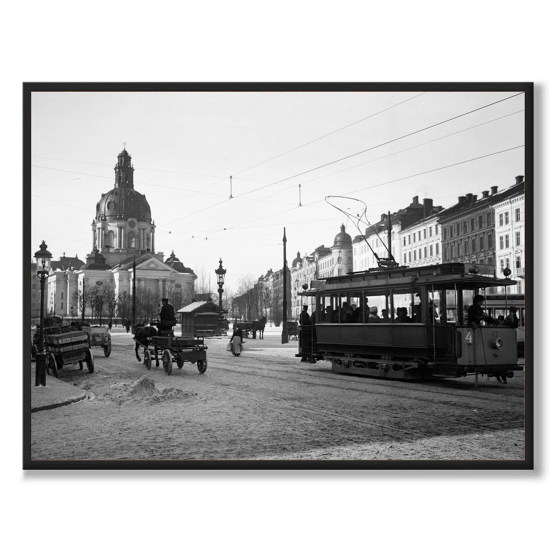 Poster fotografi sekelskifte Stockholm Odenplan 1908 Vasastan vasastaden