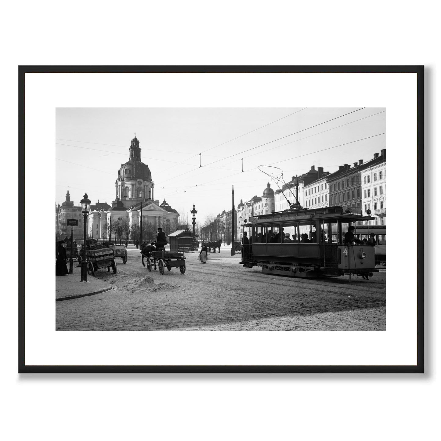 Poster fotografi sekelskifte Stockholm Odenplan 1908 Vasastan vasastaden