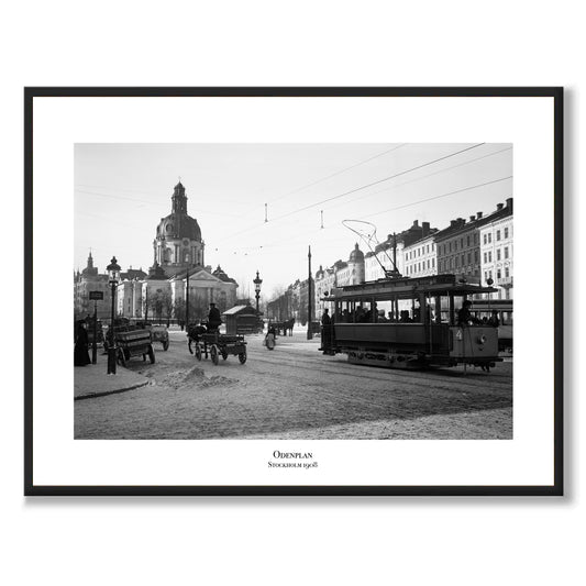 Poster fotografi sekelskifte Stockholm Odenplan 1908 Vasastan vasastaden