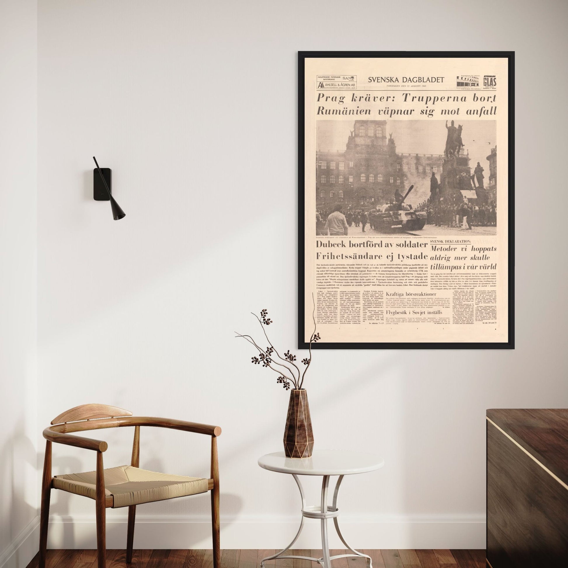 Poster pragvåren 1968 Tjeckoslovakien Sovjetunionen kalla kriget