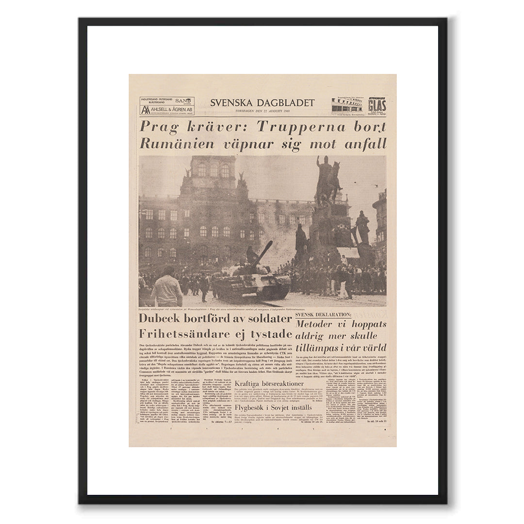 Poster pragvåren 1968 Tjeckoslovakien Sovjetunionen kalla kriget