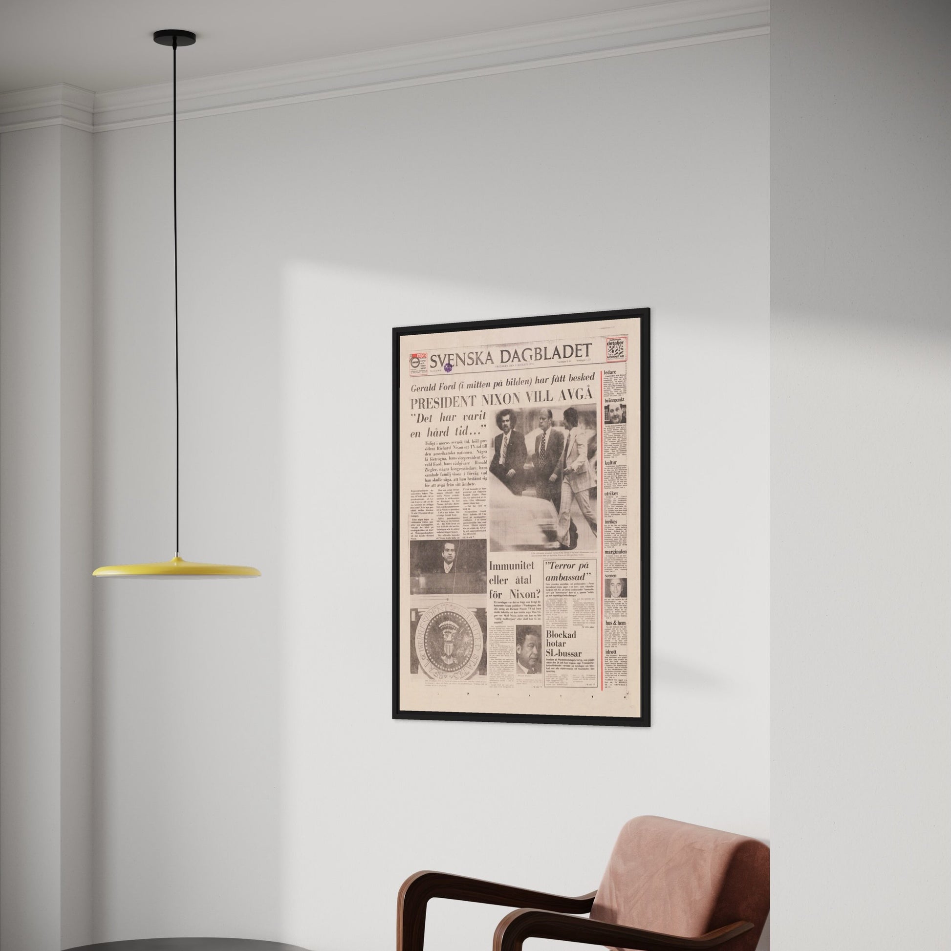 Poster watergateskandalen Nixon 1974 watergate