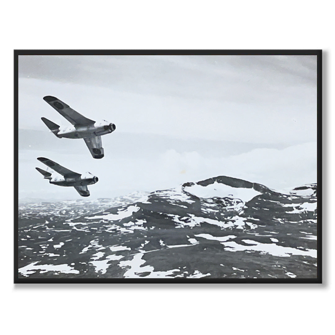 Poster fotografi flygvapnet J29 tunnan