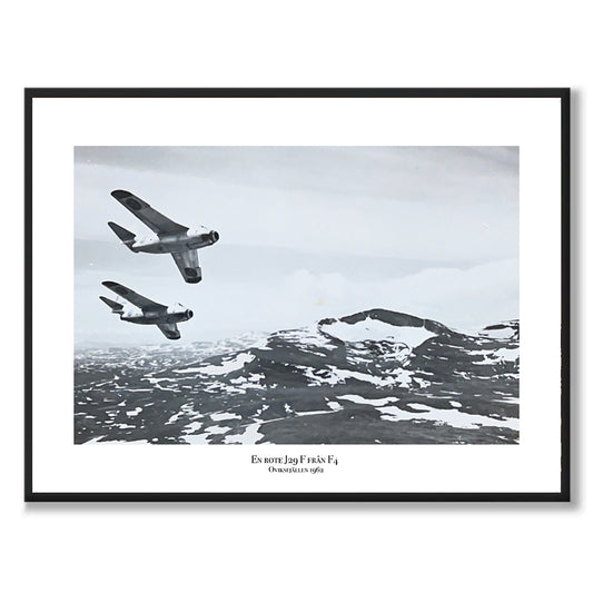Poster fotografi flygvapnet J29 tunnan