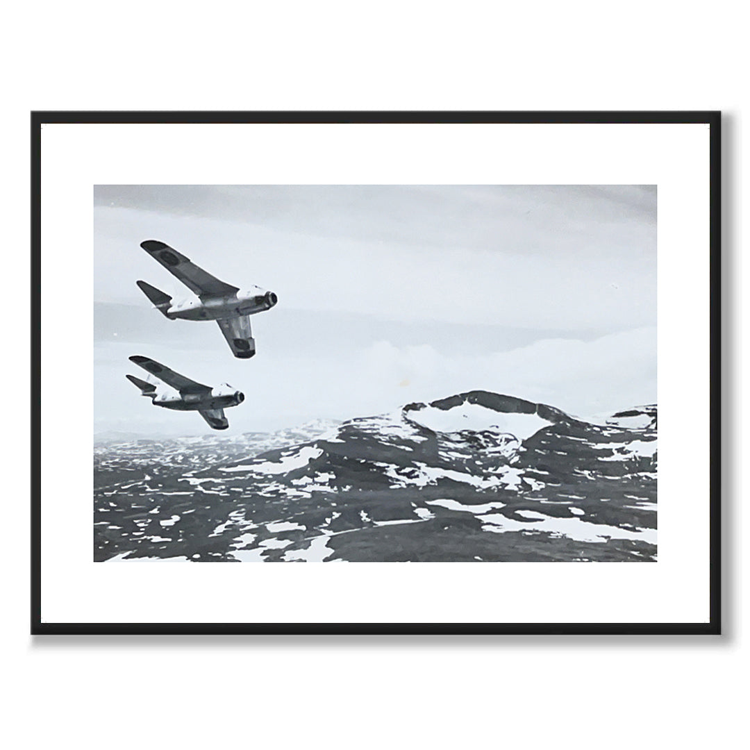 Poster fotografi flygvapnet J29 tunnan