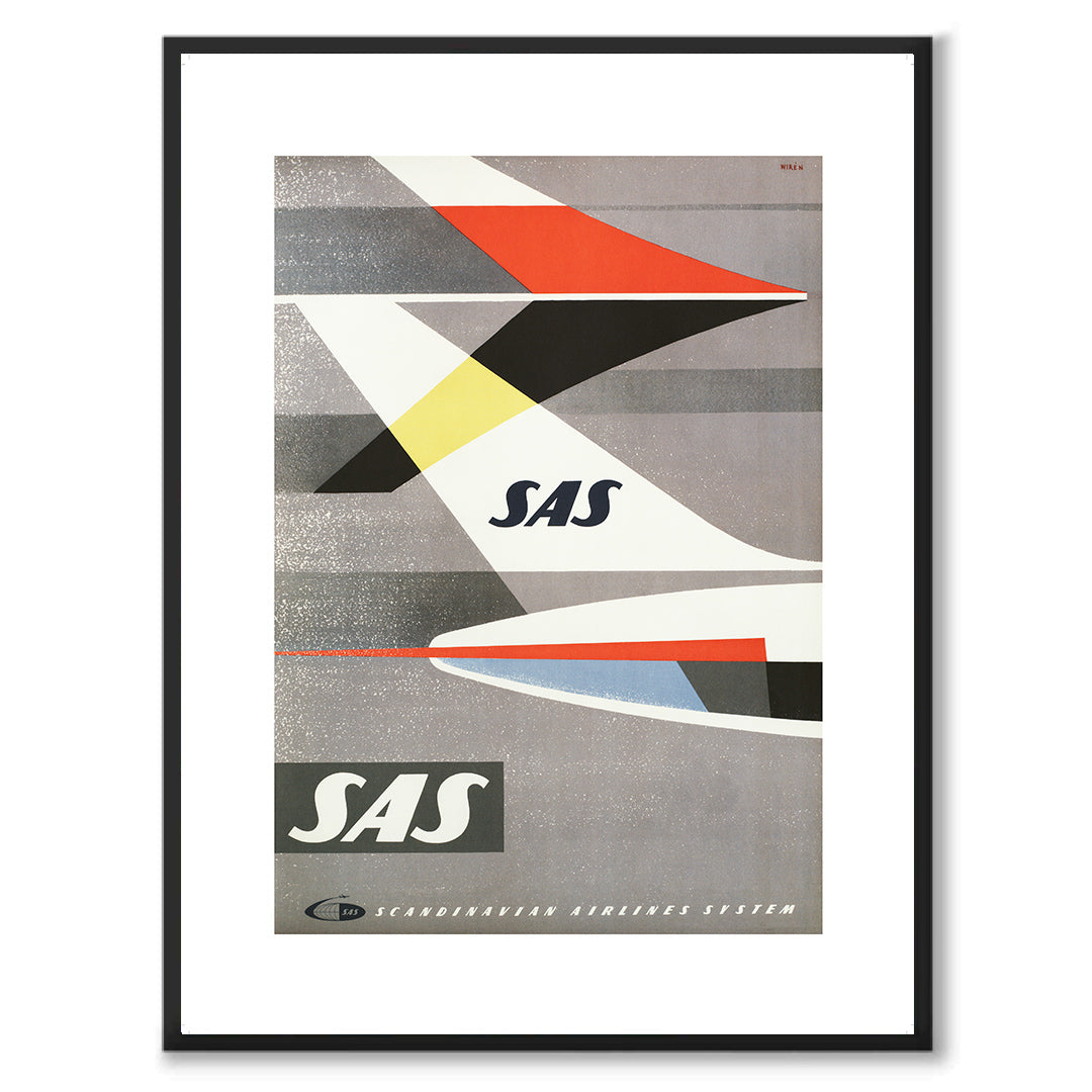 Poster reklamaffisch SAS Scandinavian Airlines System