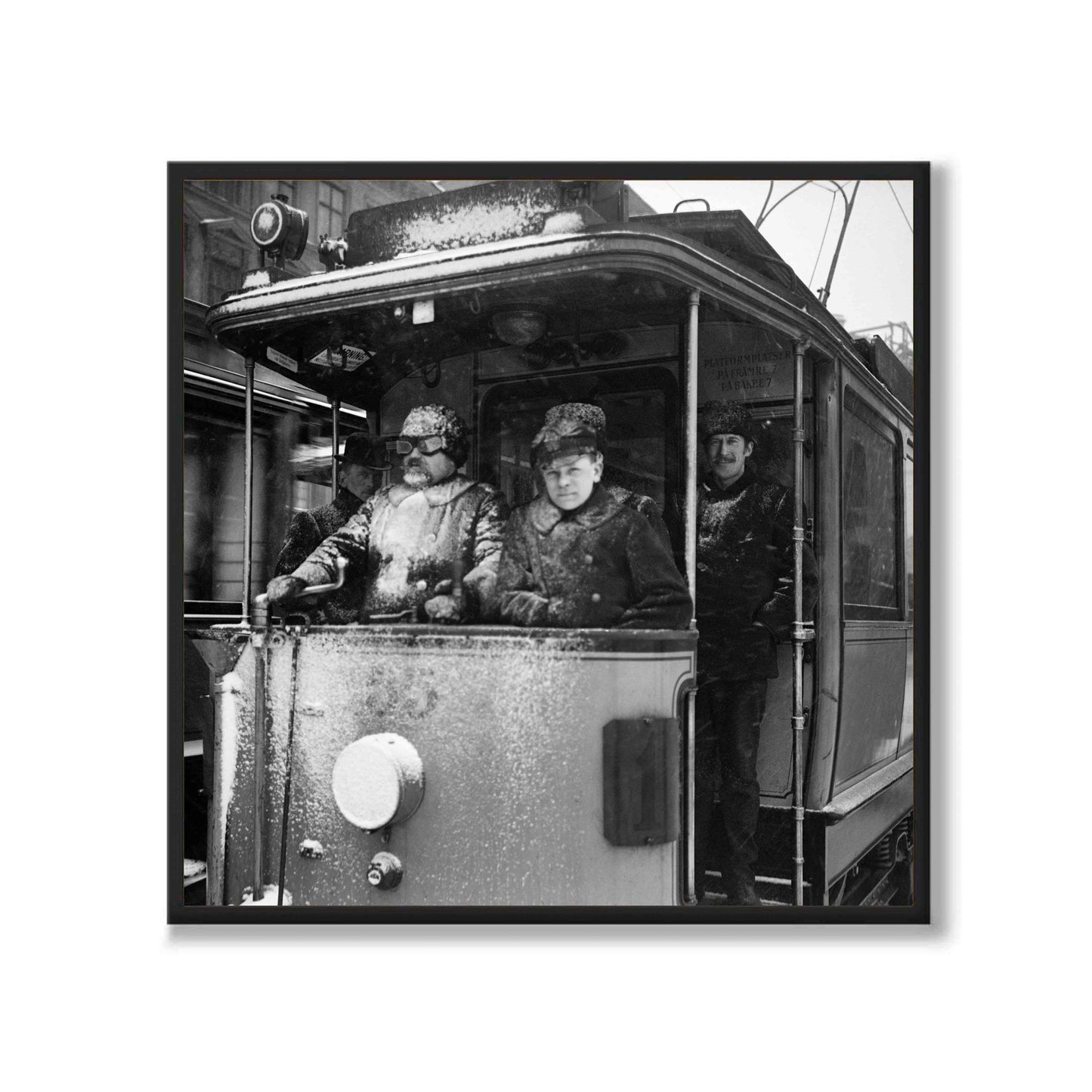 Poster fotografi spårvagn Stockholm sekelskifte 1908