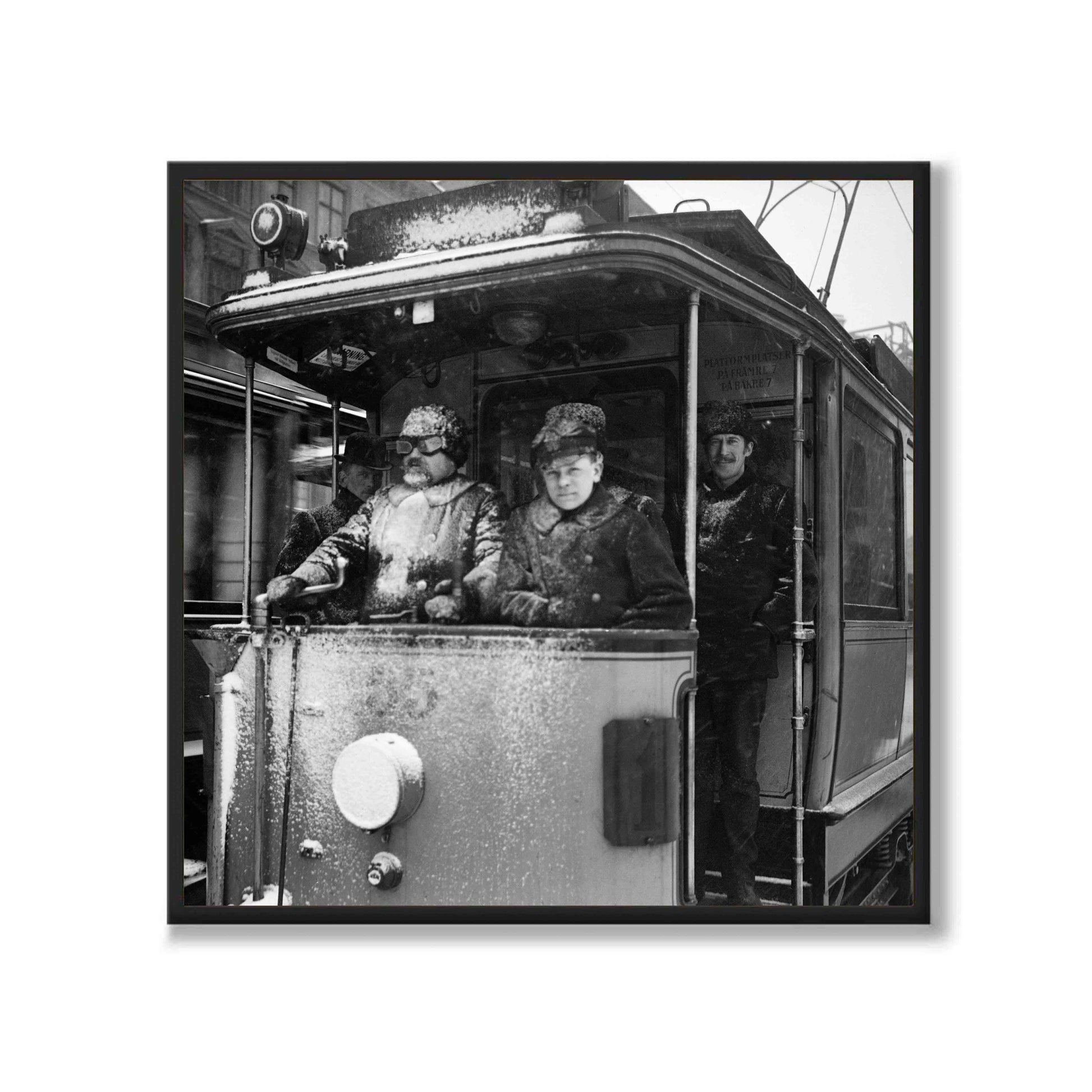 Poster fotografi spårvagn Stockholm sekelskifte 1908