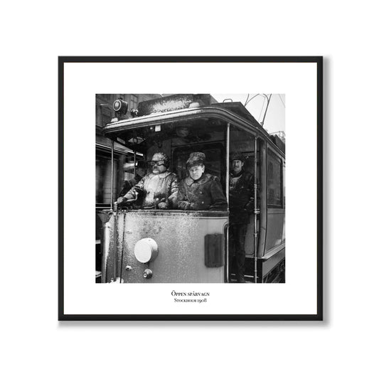 Poster fotografi spårvagn Stockholm sekelskifte 1908