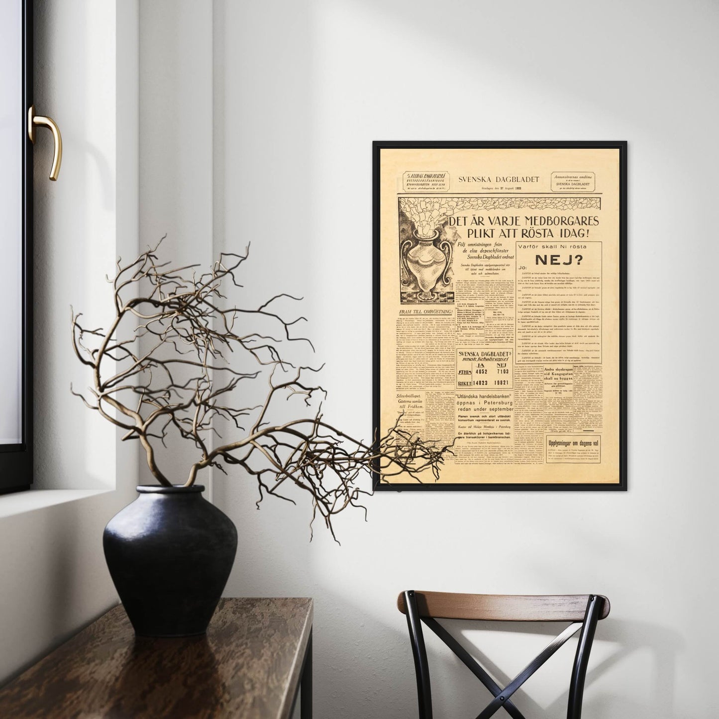 Poster omröstning spritförbud nykterhetsrörelsen 1922