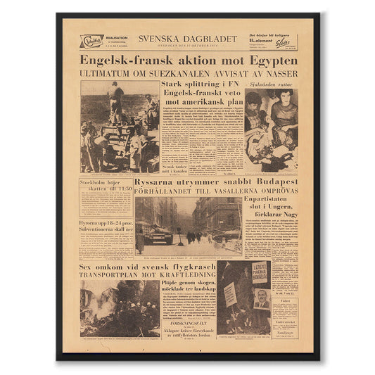 Poster Suezkrisen 1956 brittiska imperiet kalla kriget