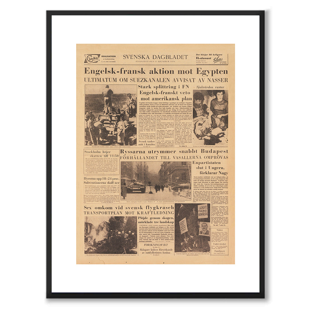 Poster Suezkrisen 1956 brittiska imperiet kalla kriget