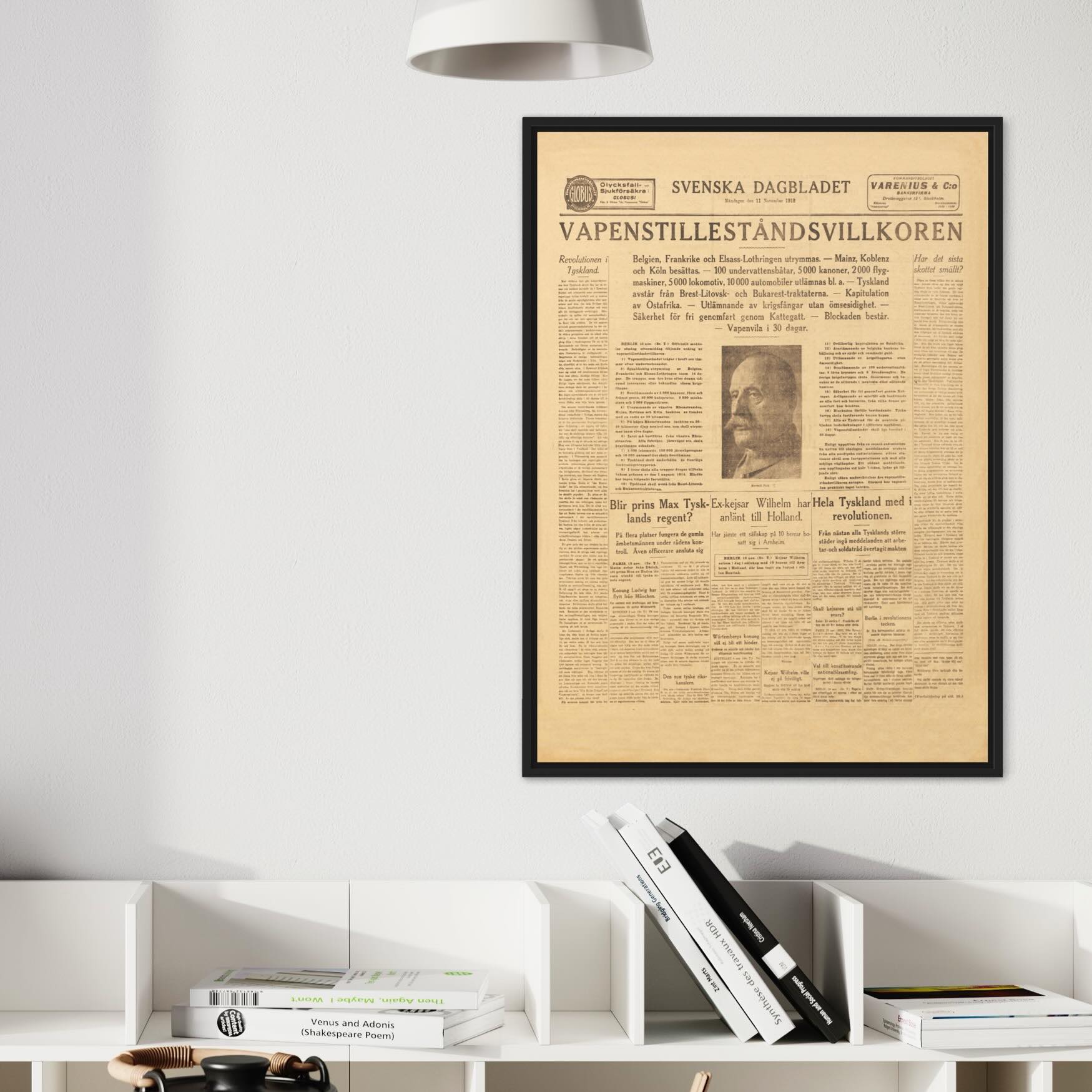 Poster vapenstillestånd vapenstilleståndsvillkoren Versaillesfreden 1918 första världskriget