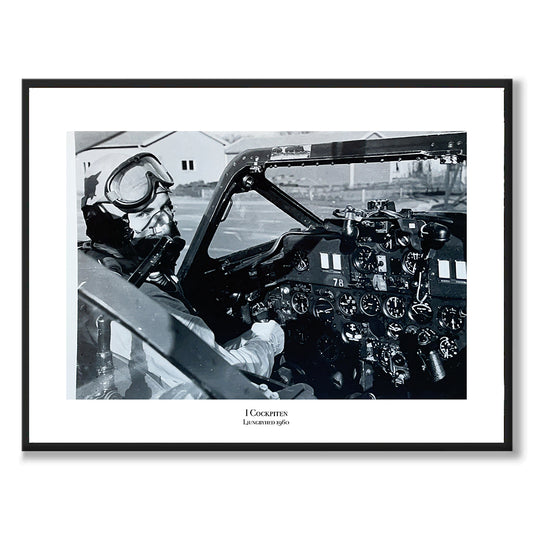 Poster fotografi flygvapnet cockpit 1960-tal