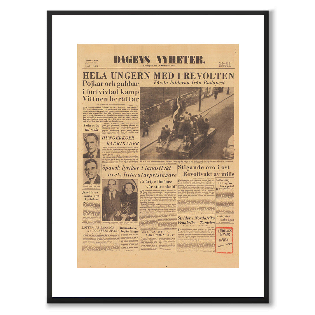 Poster ungernrevolten 1956 kalla kriget Ungern Sovjetunionen östblocket