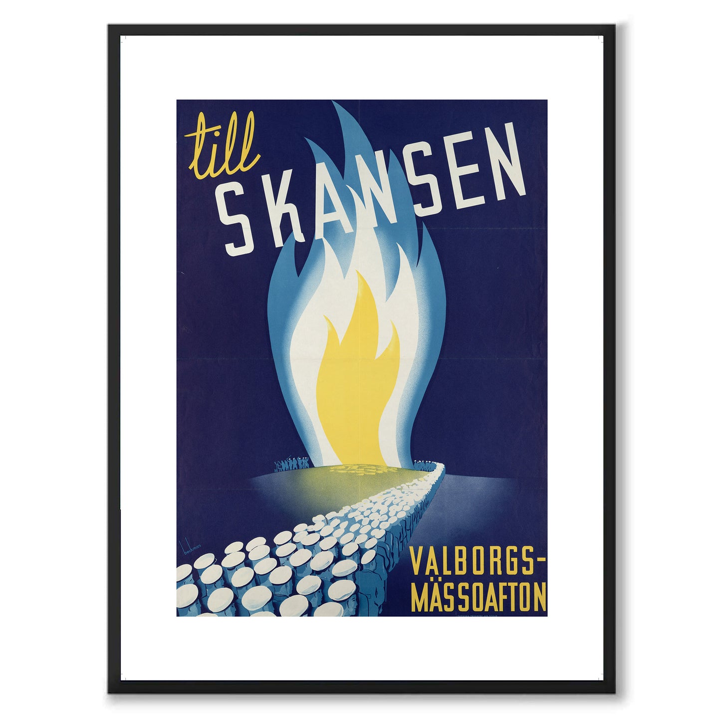 Poster skansen valborgsmässoafton valborg stockholm retro affisch
