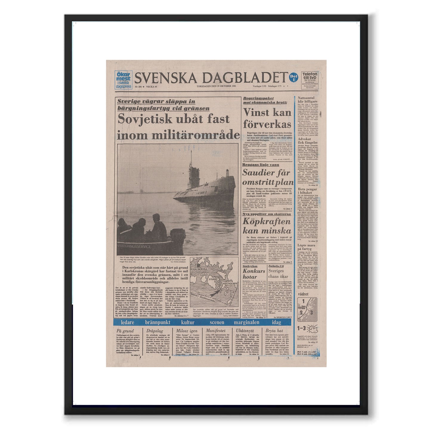 Poster rysk ubåt på grund