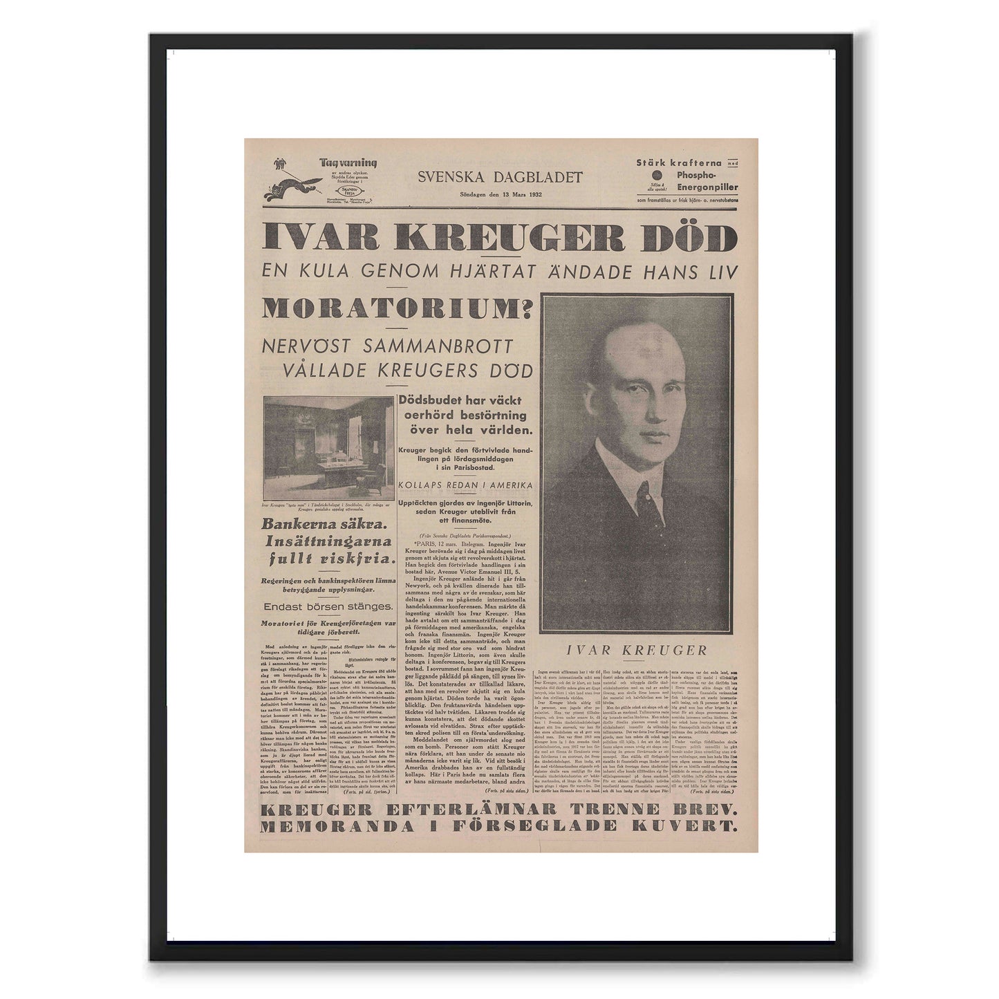 Poster kreugerkraschen kreuger självmord