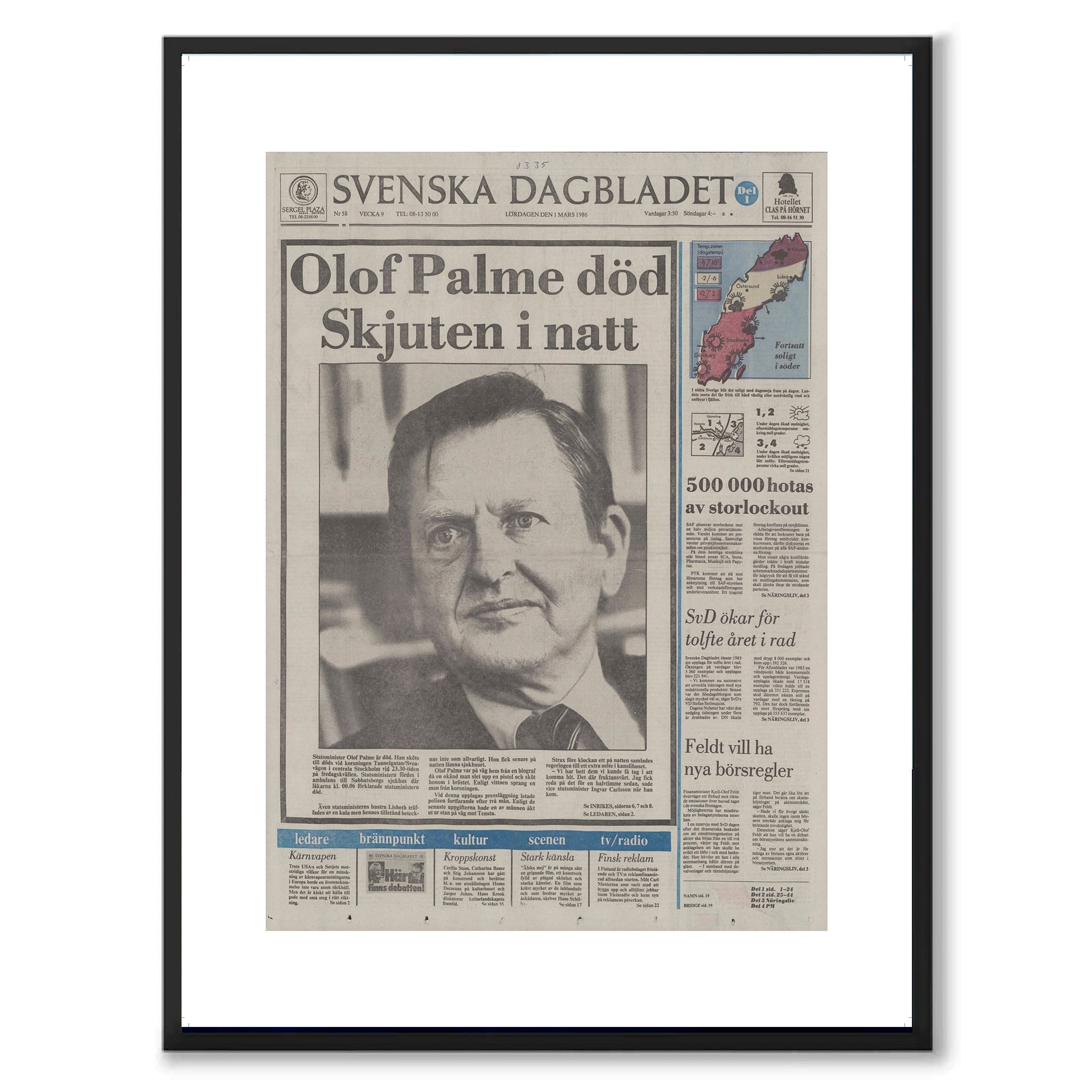 Poster palme mördad död skjuten