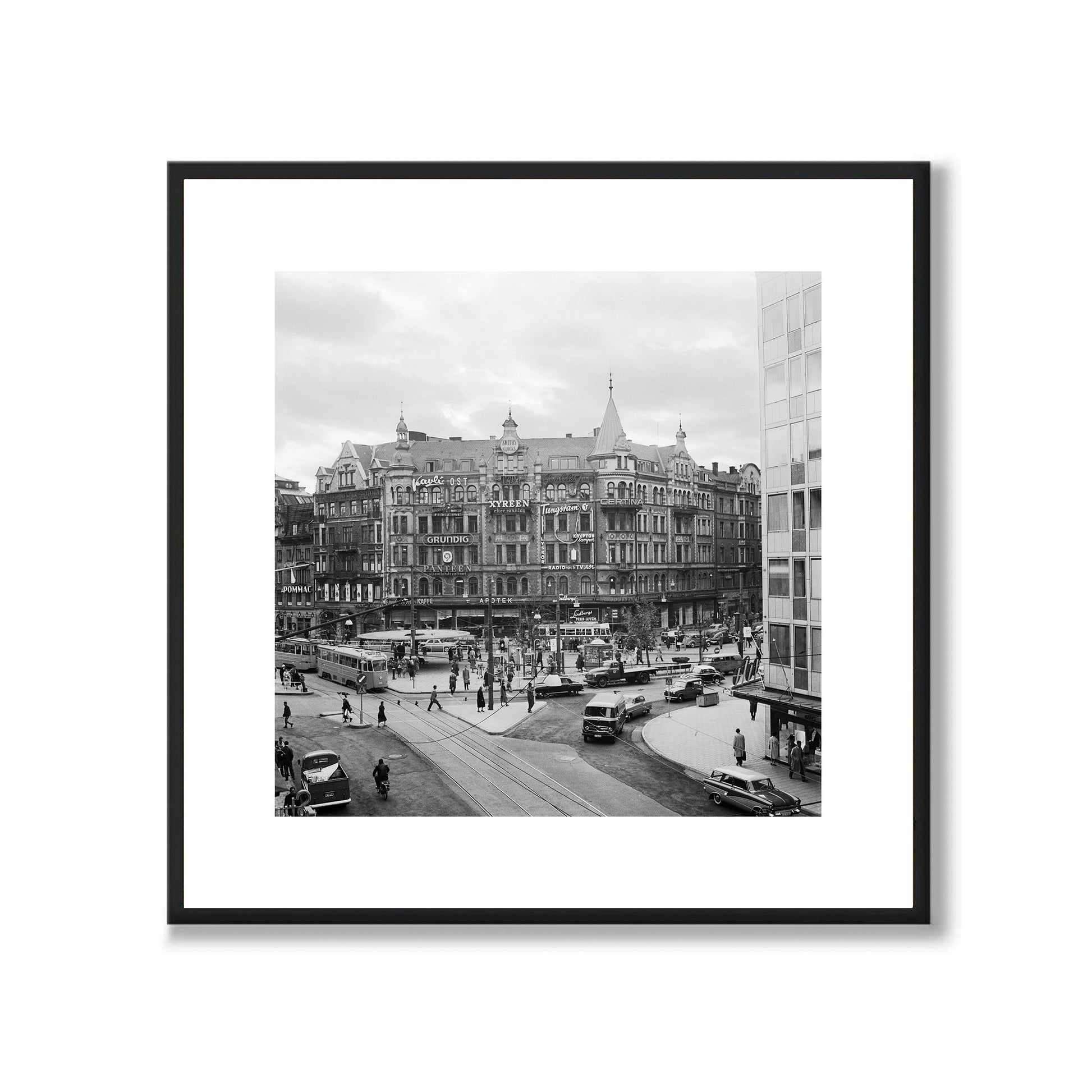 Poster fotografi utsikt mot stureplan stockholm