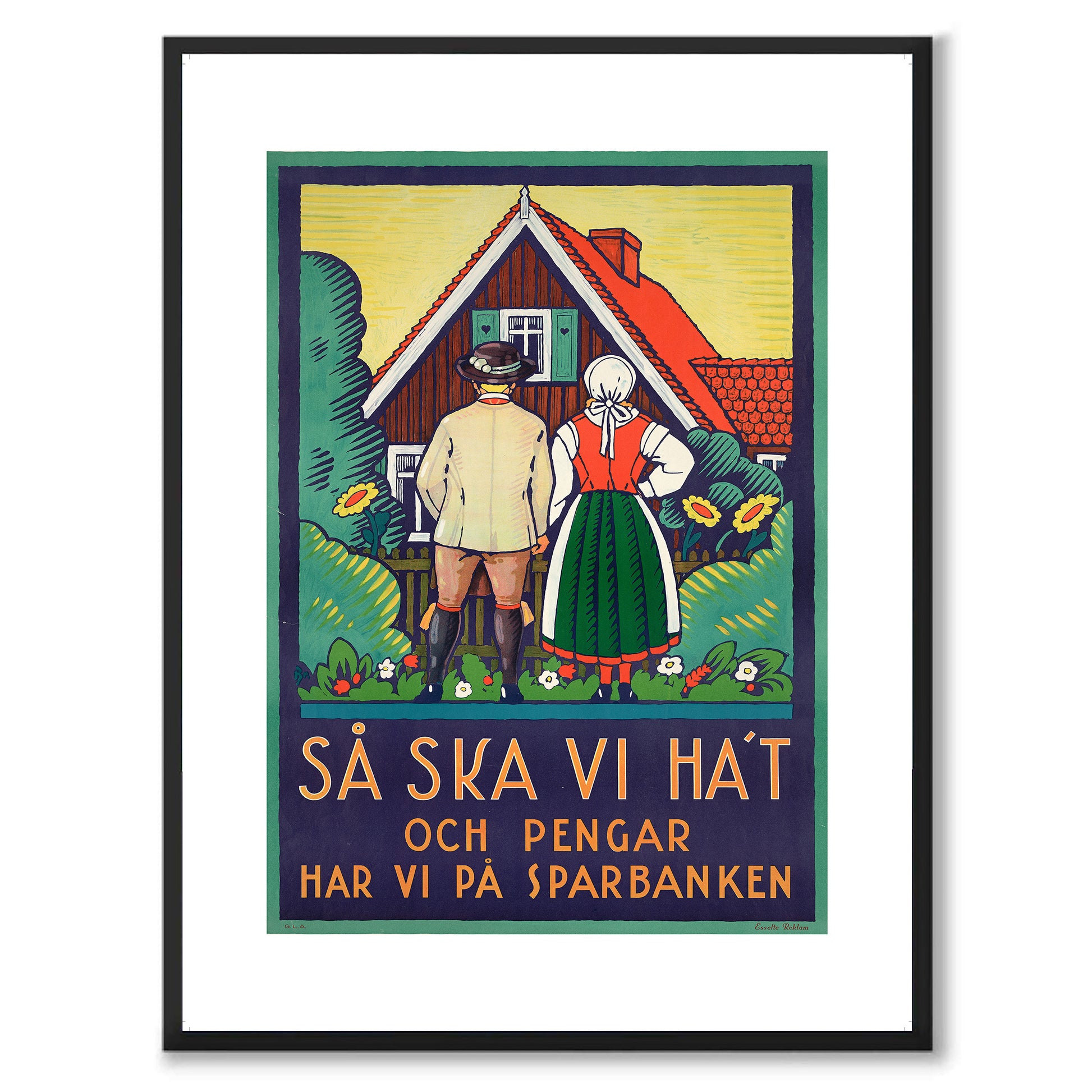 poster retro affisch sverige svensk sparbanken