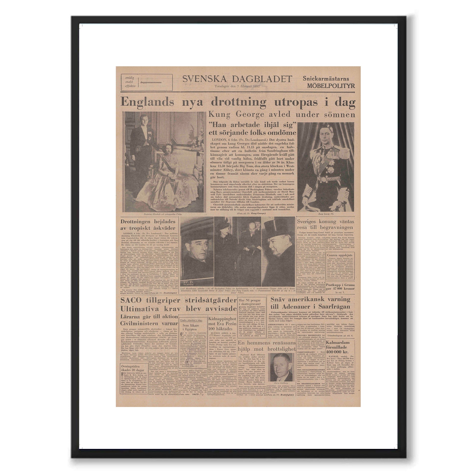 Poster Drottning Elizabeth II kröning