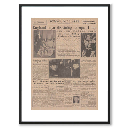 Poster Drottning Elizabeth II kröning