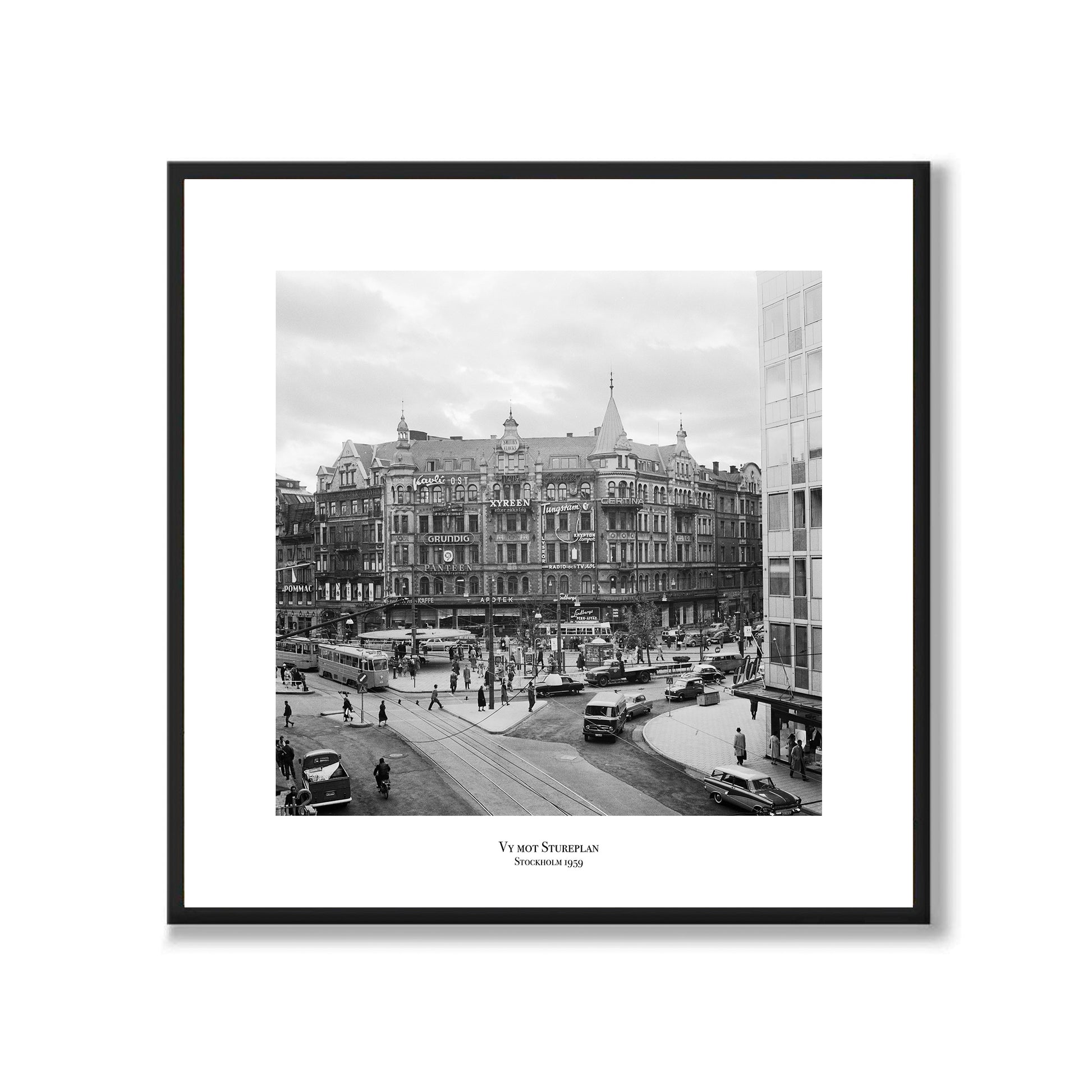 Poster fotografi utsikt mot stureplan stockholm