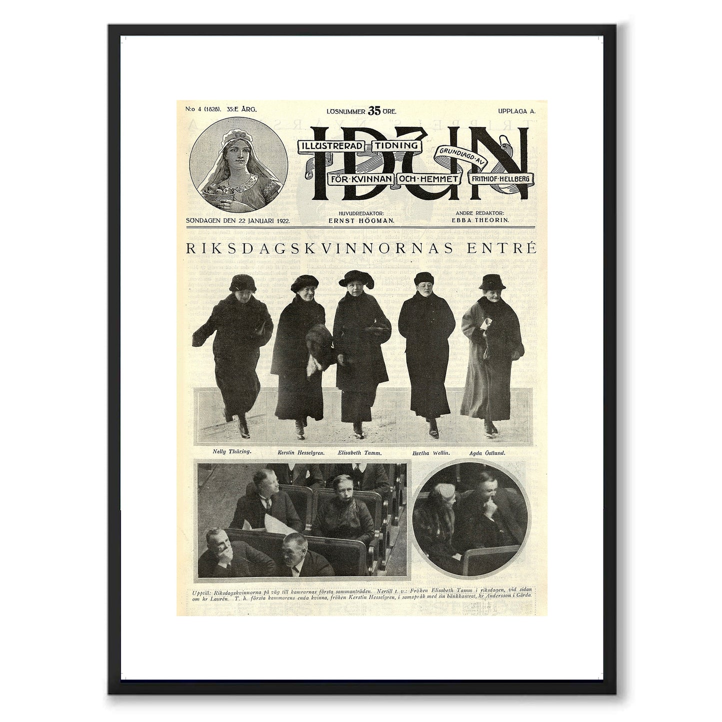 Poster idun kvinnlig rösträtt