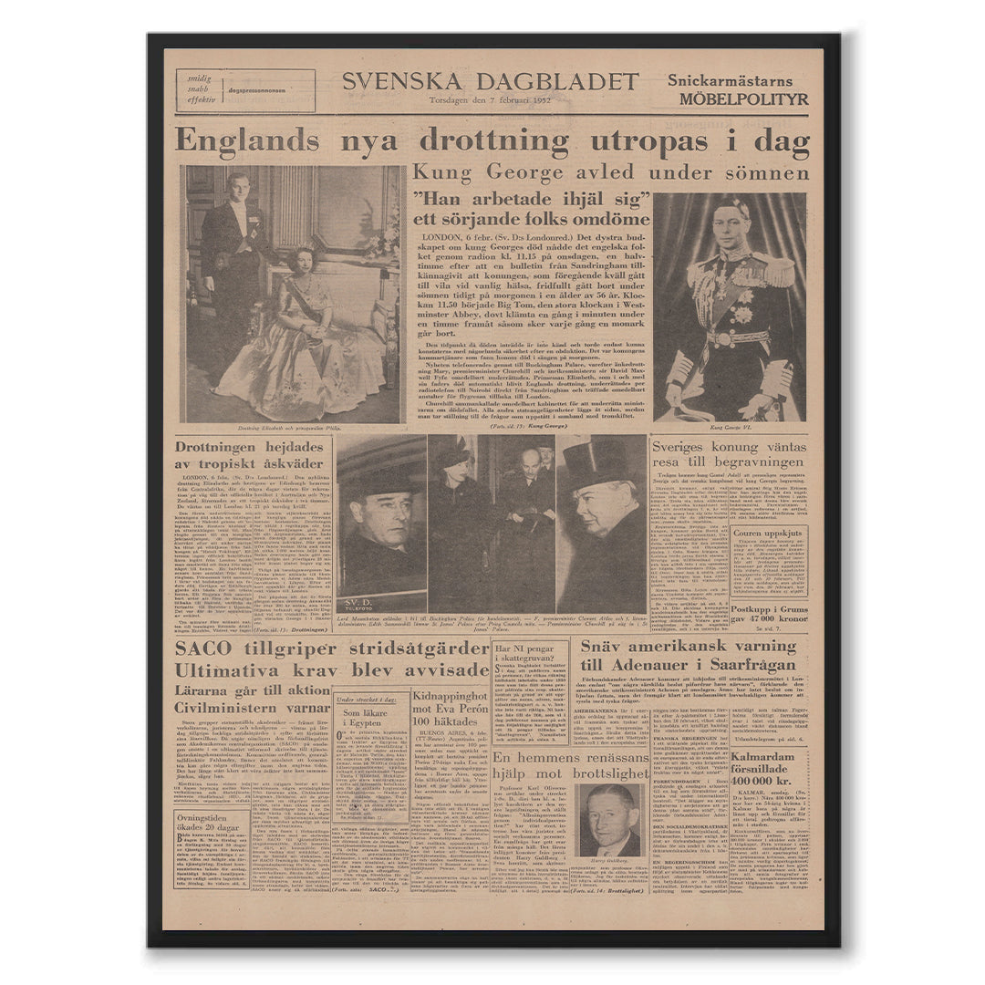 Poster Drottning Elizabeth II kröning