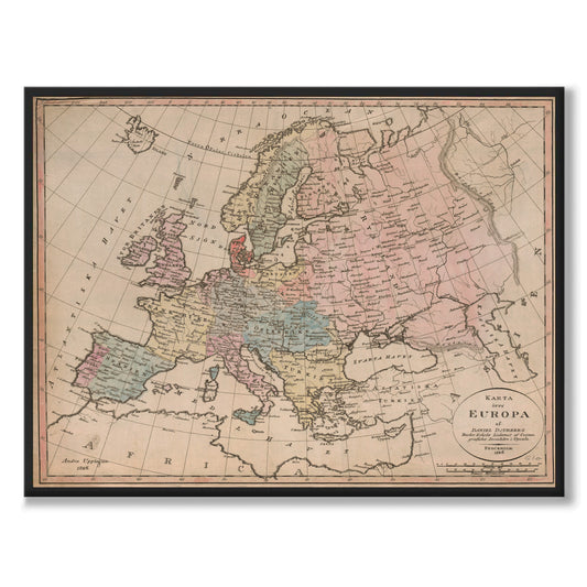 Poster historisk karta Europa 1826