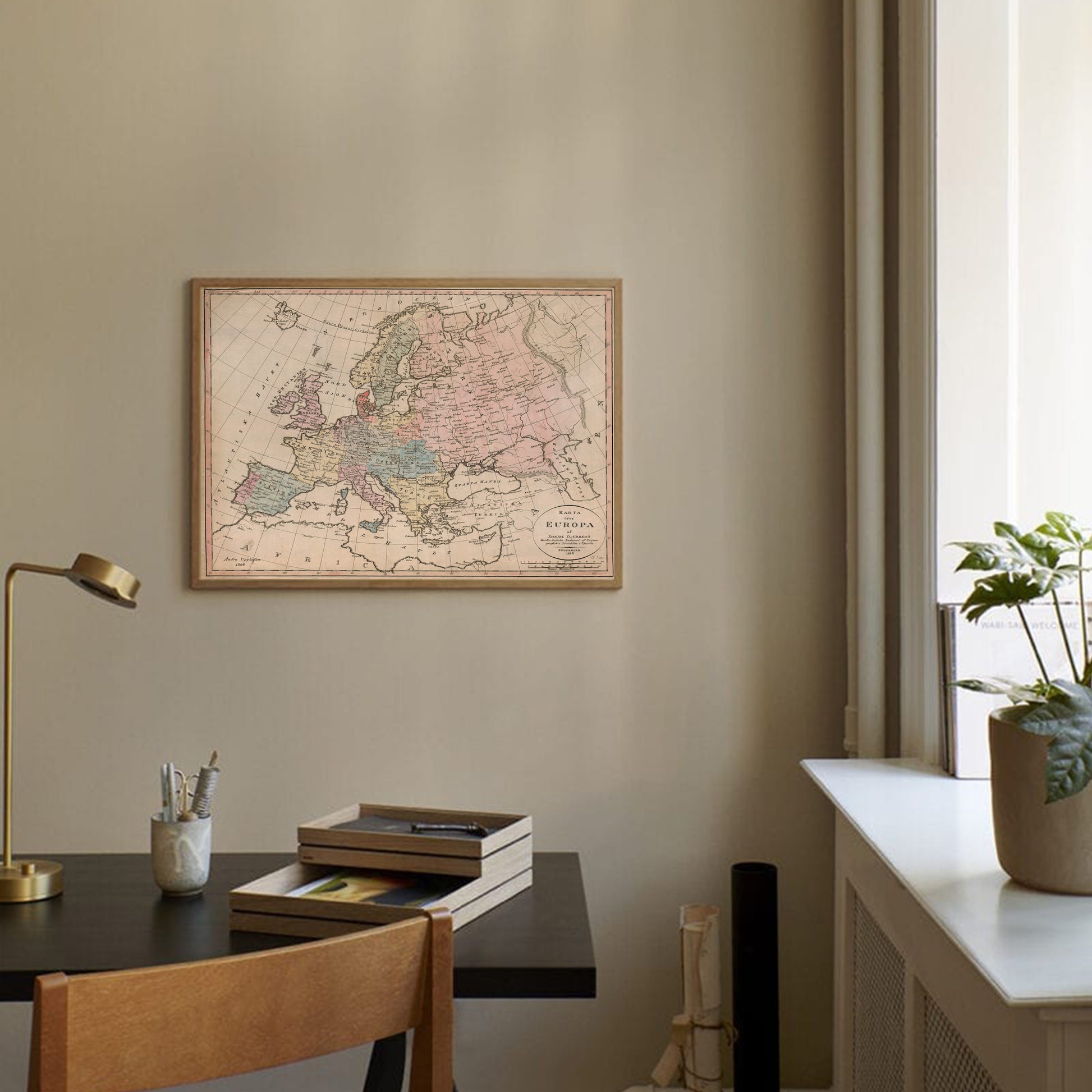Poster historisk karta Europa 1826
