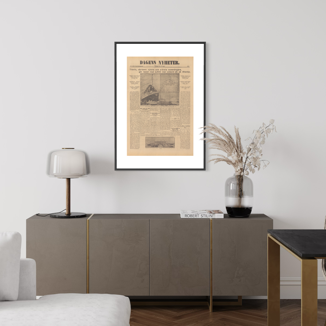 Poster titanic går på isberg sjunker