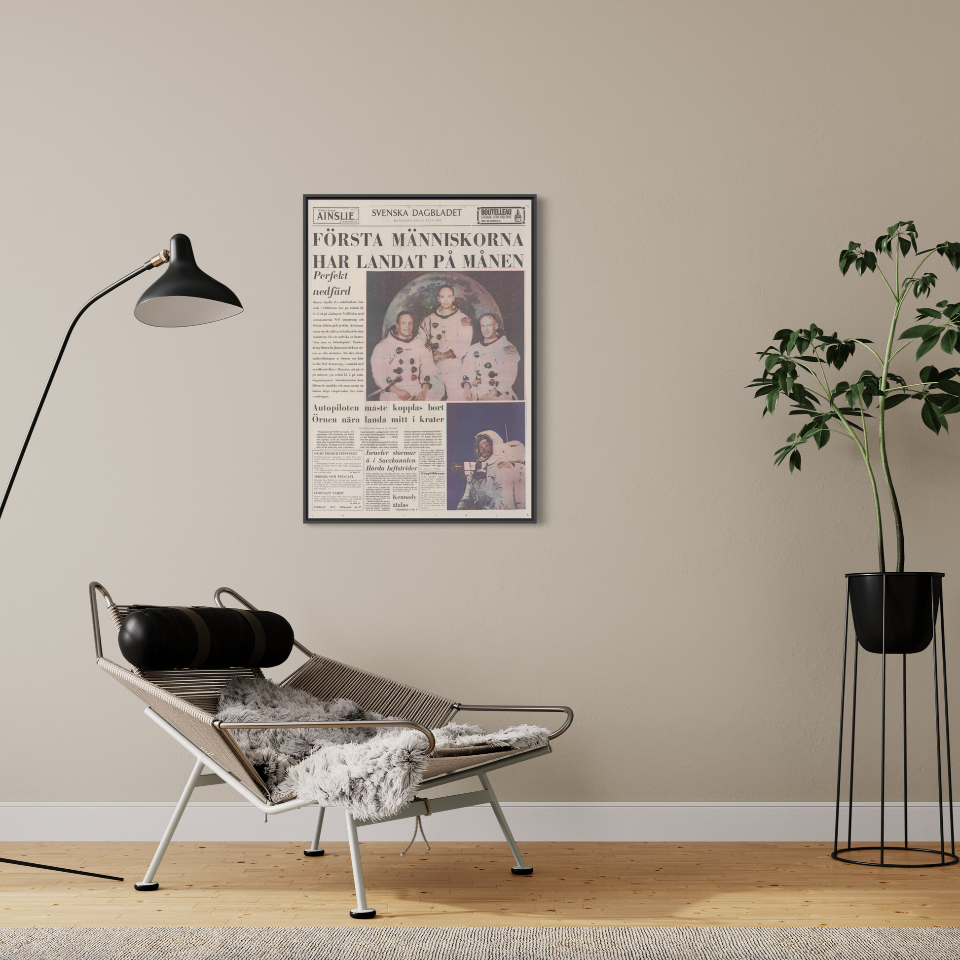 Poster månlandningen apollo 1969