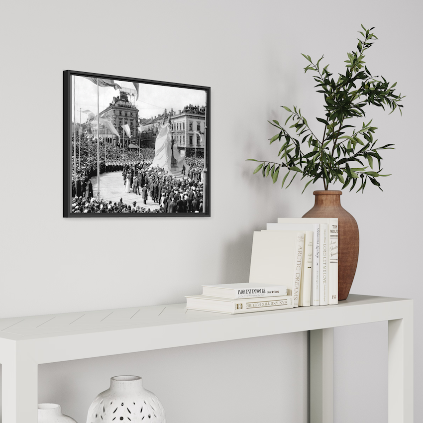 Poster fotografi Kopparmärra göteborg karl IX ryttarstaty Kungsportsplatsen