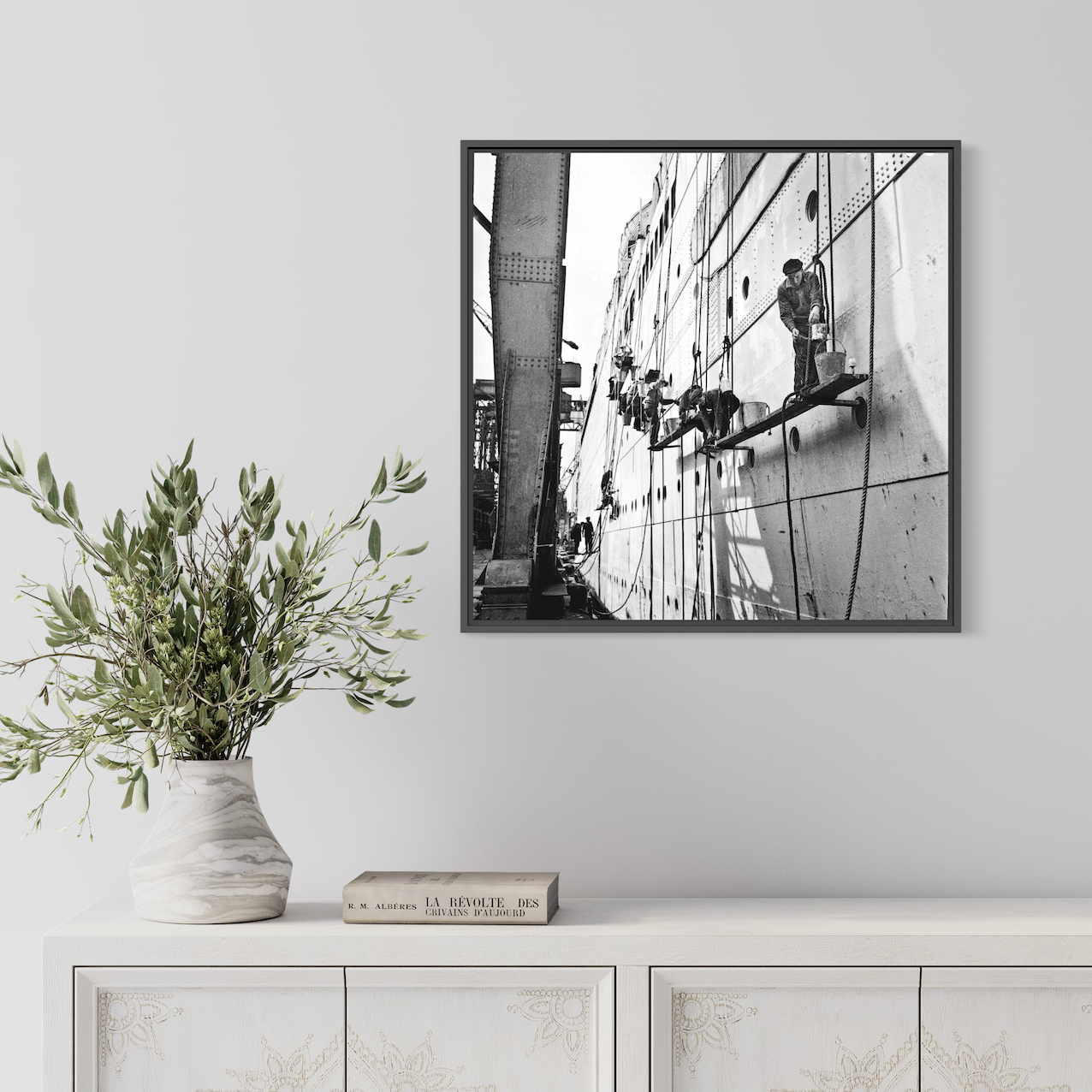 Poster fotografi skrovmålning fartyg gripsholm göteborg